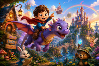 illustrate 3d children story book, kids book, picture book for kindergarten