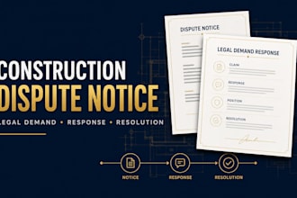 draft a construction dispute notice or legal demand letter response