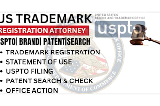 be your us trademark registration attorney uspto for your brand, patent, search