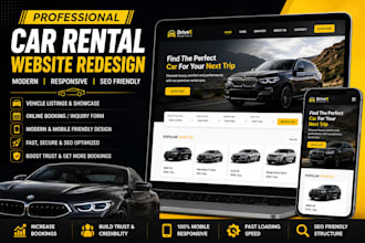 redesign car rental website, car detailing website car detailing rental website