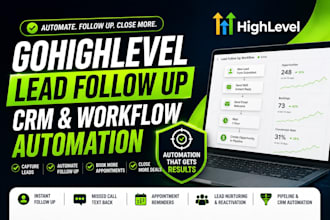 build gohighlevel lead follow up, CRM and workflow automation