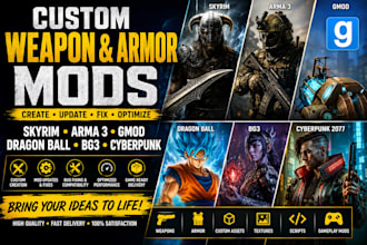 create updates mod weapon armor for skyrim arma 3 gmod dragon ball bg3 cyberpunk