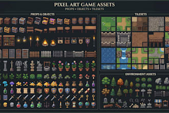 create pixel art game assets, sprites, and characters for your 2d game