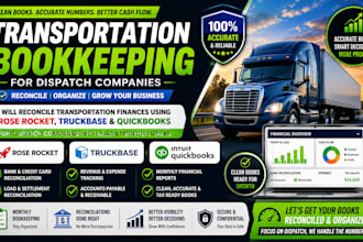 reconcile transportation finances using rose rocket, truckbase, quickbooks