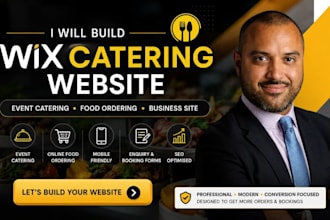 build wix catering website event catering food ordering business website