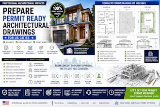 prepare permit ready architectural drawings for US cities