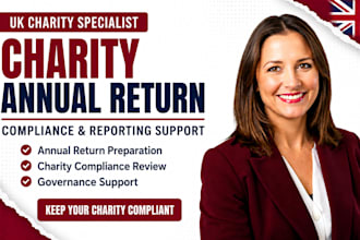 prepare UK charity annual return, trustee records and compliance documents