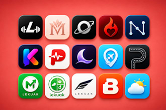 create premium modern app icon for ios and android
