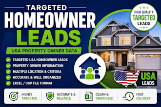 provide targeted USA homeowner leads and property owner data