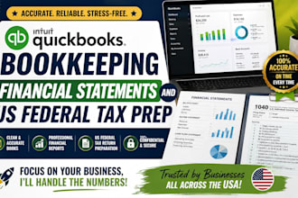 do quickbooks bookkeeping financial statements and US federal tax prep