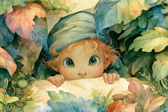 draw a children book illustration