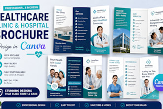design canva real estate brochure, property brochure, listing PDF