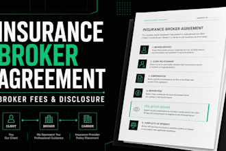 draft a professional insurance broker agreement and fee disclosure