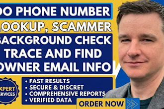 do phone number lookup, scammer background check trace and find owner email info