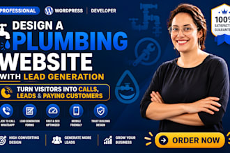 design a plumbing website with lead generation for wordpress website development