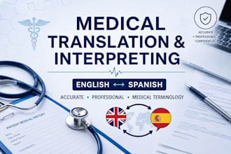 provide medical translation, interpreting, data entry and virtual assistance