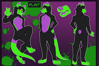create your furry ref sheet, furry reference, fursona commission art nsfw anthro