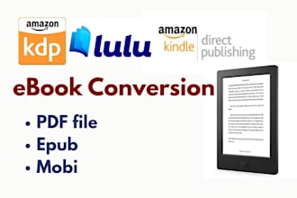 do ebook conversion from pdf to epub, paperback formatting