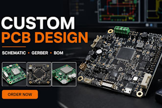 design your custom pcb from schematic to gerber, bom and manufacturing