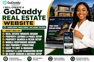 design godaddy website real estate website godaddy seo