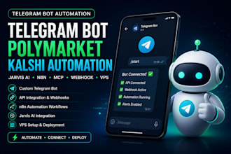 build fix telegram bot polymarket kalshi jarvis n8n mcp webhook vps integration