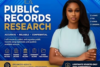 manually create accounts on various public records for you