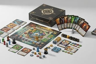 design your custom board game with game mechanics and artwork