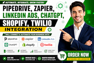 pipedrive zapier linkedin ads chatgpt shopify twilio integration