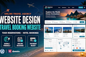 travel agency website online booking tour reservation wordpress design