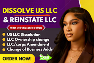 do llc dissolution, ownership change, llc amendment, close ein and file US taxes