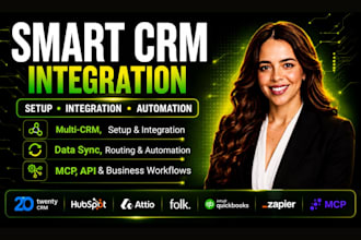 setup twenty crm hubspot attio mcp folk quickbooks zapier automation integration