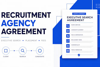 draft a recruitment agency agreement or executive search contract