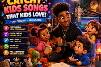 compose, sing and produce children songs, kids song