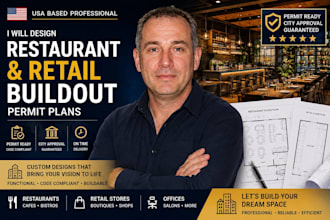 design restaurant and retail buildout permit plans