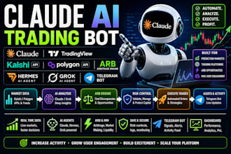 claude tradingview kalshi api polygon arb trading bot hermes grok telegram bot