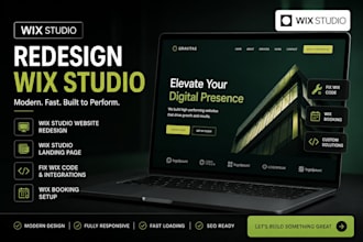 redesign wix studio website wix studio landing page fix wix code wix booking