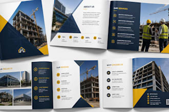 design construction company brochure for your services