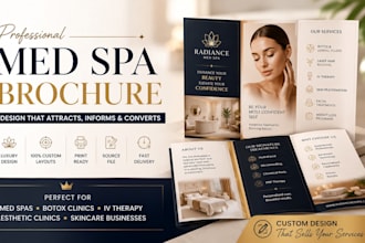 design a luxury med spa botox iv therapy and aesthetic clinic brochure