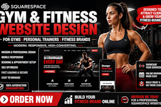 design squarespace gym website personal trainer fitness brand website