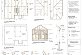 design your wood structure framing plan foundation plan structural drawing
