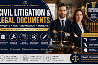 licensed florida california az civil litigation for lawsuit nda layer defamation