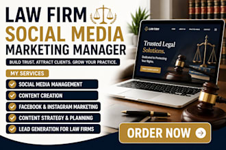 law firm logo legal attornery social media marketing