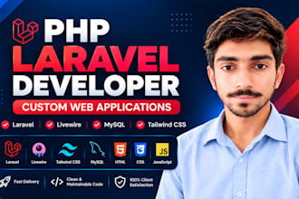 build a custom laravel web app with livewire and mysql