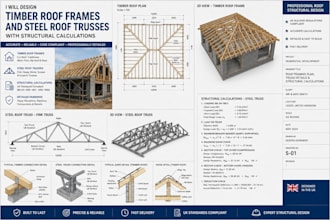 design timber roof frames and steel roof trusses with structural calculations