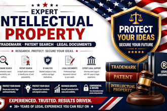provide expert intellectual property trademark patent search and legal document