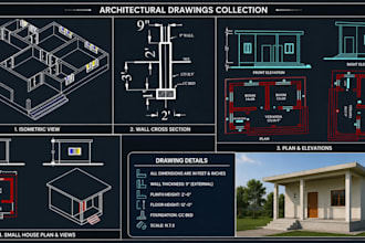 create professional 2d autocad floor plans and elevations