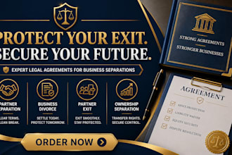 draft a legally binding business partner separation agreement