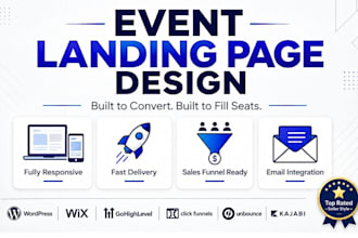 design a high converting event landing page for your conference or webinar