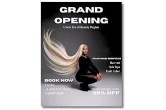 design a luxury beauty salon flyer or poster