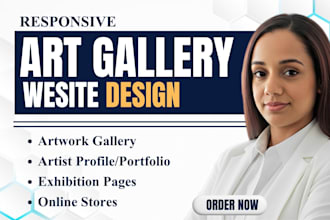 design art gallery website, online art gallery, artist portfolio website